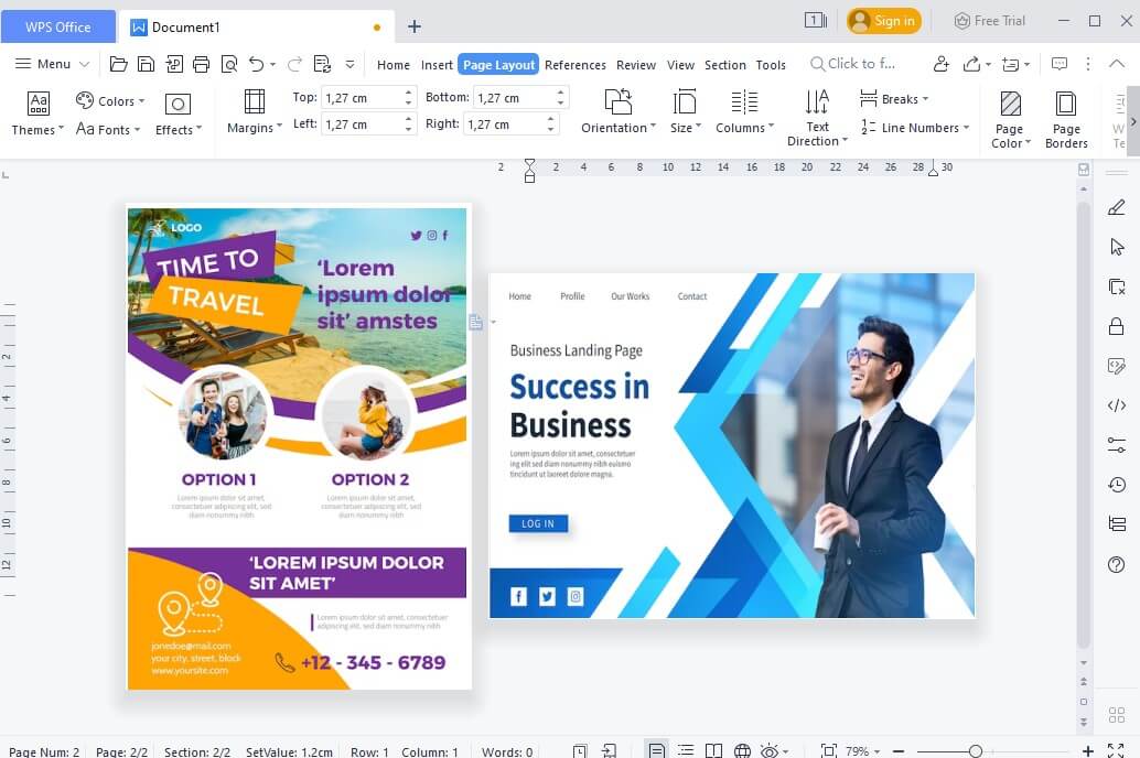 Begini Cara Mudah Membuat Lanscape dan Portrait Dalam Satu Halaman Kerja di WPS Office