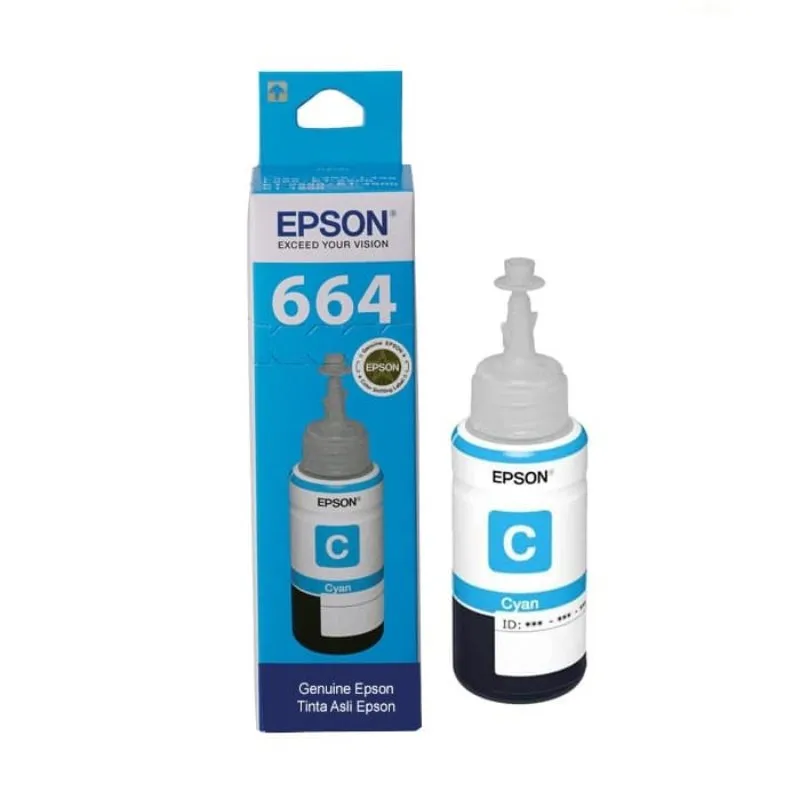 Jual Tinta Printer Epson 664 Warna Cyan Original di Toko Srisadhana Amerthanadi Studios